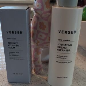 VERSED Hydrating Cream Cleanser,And Intensive Hydrating Serum 2 Bottles